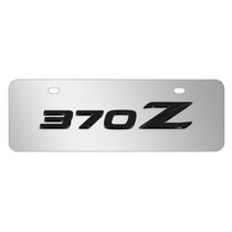 Nissan 370Z 3D European Look Half-Size Chrome Stainless Steel License Plate