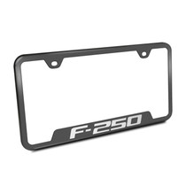 Ford F-250 50 States Stainless Steel Rugged Style Black License Plate Frame