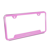 Chrysler New Logo Pink Stainless Steel 50 States License Plate Frame