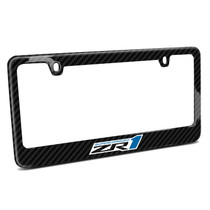 Chevrolet Corvette C6 ZR1 Black Real 3K Carbon Fiber Glossy Finish License Plate Frame