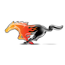 Ford Mustang Flame Pony 4" Full-Color Flexible 3D Clear Dome Decal