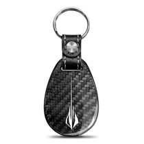 Chevrolet Corvette C8 Stingray Black Real Carbon Fiber Large Tear-Drop Key Chain