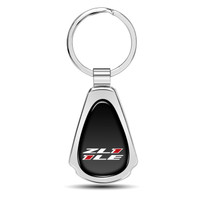 Chevrolet Camaro ZL1-1LE Black Dome Chrome Metal Teardrop Key Chain