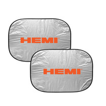 HEMI Logo Dual Panels 2-28" W x 24" L Easy Folding Windshield Sun Shade