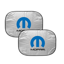 Mopar Logo Dual Panels 2-28" W x 24" L Easy Folding Windshield Sun Shade