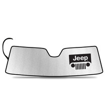 Jeep Wrangler 2019 to 2022 Custom Fit Silver Reflective Bubble Roll-up Auto Windshield Sun Shade