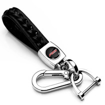 Chevrolet Camaro RS Braided Rope Style Genuine Black Leather Key Chain