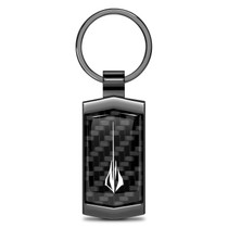 Chevrolet Corvette C8 Stingray Real Black Carbon Fiber Gunmetal Black Case Key Chain