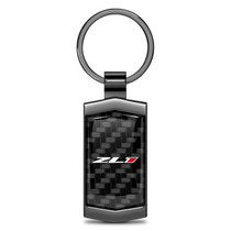 Chevrolet Camaro ZL1 Real Black Carbon Fiber Gunmetal Black Case Key Chain