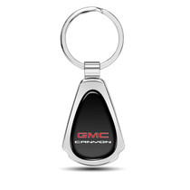 GMC Canyon Black Dome Chrome Metal Teardrop Key Chain