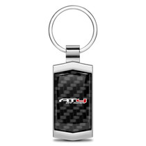 GMC AT4 Real Black Carbon Fiber Chrome Metal Case Key Chain