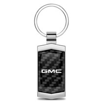 GMC Real Black Carbon Fiber Chrome Metal Case Key Chain
