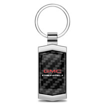 GMC Denali Real Black Carbon Fiber Chrome Metal Case Key Chain