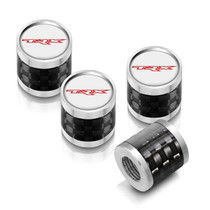 RAM 1500 TRX in White on Real Carbon Fiber Barrel Silver Aluminum Tire Valve Stem Caps