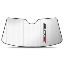 Chevrolet Corvette C7 Z06 Logo 2014 to 2019 Custom Fit Silver Folding Windshield SunShade
