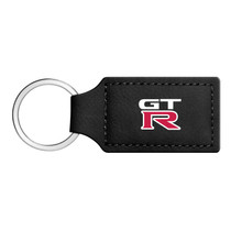 for Nissan GT-R Logo Rectangular Black Leatherette Key Chain