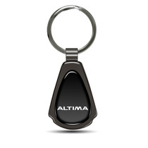 Nissan Altima Black Dome Gunmetal Black Metal Teardrop Key Chain