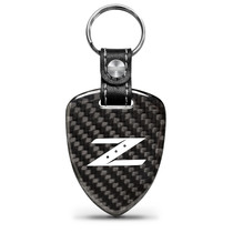 Nissan 350Z Z Logo Real Black Carbon Fiber Large Shield-Style Key Chain