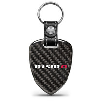 Nissan NISMO Real Black Carbon Fiber Large Shield-Style Key Chain