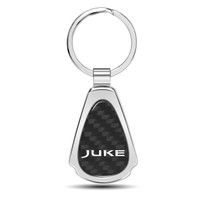 Nissan Juke Real Black Carbon Fiber Chrome Metal Teardrop Key Chain