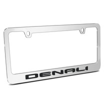 GMC Denali New in 3D Mirror Chrome Metal License Plate Frame
