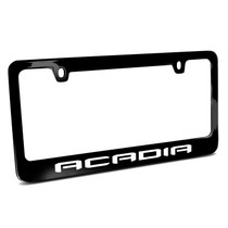 GMC Acadia UV LED Printed on Black Metal License Plate Frame