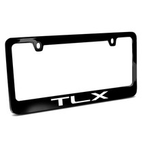 Acura TLX Logo in UV LED Printed on Black Metal License Plate Frame