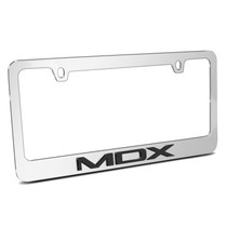 Acura MDX Logo in 3D on Mirror Chrome Metal License Plate Frame