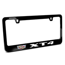 Cadillac XT4 UV LED Printed on Black Metal License Plate Frame