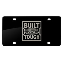 Ford Built Ford Tough Laser Mark Matt-Look Black Acrylic License Plate