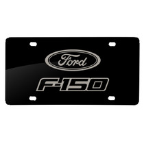 Ford Logo F-150 Matt-Look Laser Mark Matt-Look Black Acrylic License Plate