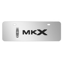Lincoln MKX 3D Logo 12" x 4.25" European Look Chrome Half-Size Stainless Steel License Plate