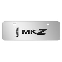 Lincoln MKZ 3D Logo 12" x 4.25" European Look Chrome Half-Size Stainless Steel License Plate