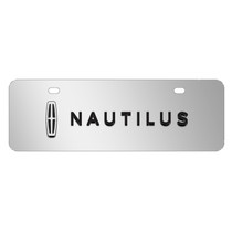 Lincoln Nautilus 3D Logo 12" x 4.25" European Look Chrome Half-Size Stainless Steel License Plate