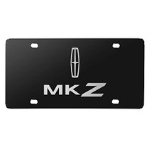 Lincoln MKZ 3D Dual Logo Black Stainless Steel License Plate