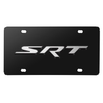 SRT 3D Logo Logo on Chrome Stainless Steel License Plate for Dodge Jeep