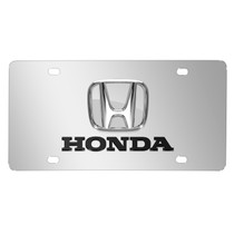 Honda 3D Chrome Logo Dual Chrome Stainless Steel License Plate