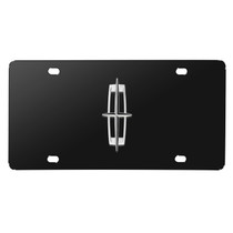 Lincoln 3D Large-Size Metal Logo Black Stainless Steel License Plate