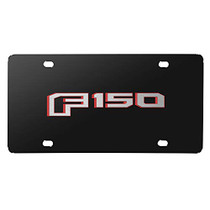 Ford F150 in Red 2015 up 3D Black Stainless Steel License Plate