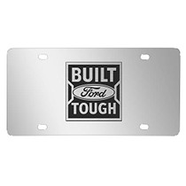 Ford Built Ford Tough 3D Mirror Chrome Stainless Steel License Plate