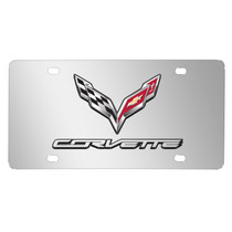 Chevrolet 2014 Corvette C7 Mirror Chrome Metal License Plate