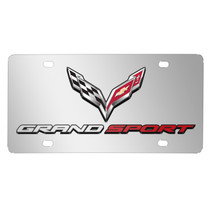 Chevrolet 2014 Corvette C7 Grand Sport Mirror Chrome Metal License Plate
