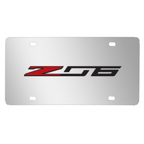 Chevrolet 2014 Corvette C7 Z06 Mirror Chrome Metal License Plate