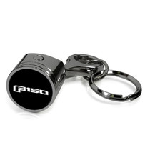 Ford F-150 2015 up Black-Chrome Finish Engine Piston and Rod Metal Key Chain