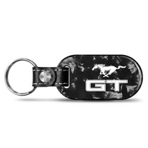 Ford Mustang GT LED Printed on Real Forged Carbon Fiber Tag Style Key Chain