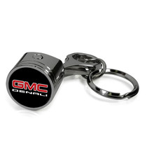 GMC Denali Black Chrome Engine Piston Style Metal Key Chain
