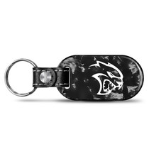 Dodge SRT Hellcat LED Printed on Real Forged Carbon Fiber Tag Style Key Chain