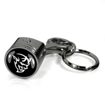 Dodge Demon Black-Chrome Finish Engine Piston and Rod Metal Key Chain