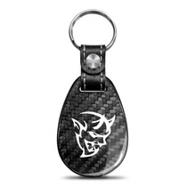 Dodge Demon Real Carbon Fiber Large Tear-Drop Key Chain