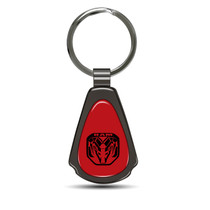 RAM 2019 up Logo on Red Dome Dark Gunmetal Metal Teardrop Key Chain